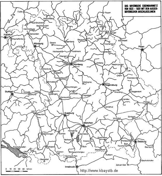 Streckennetz 1835-1920